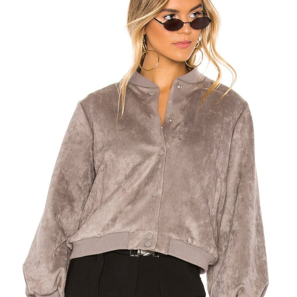 NWT {superdown} Emily Button Up Bomber Jacket ~ Size Medium - Picture 2 of 16